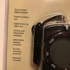 Eddie Bauer Compass Digital EB9980CP Thermometer Clock Level