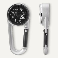 Amazon Basics Carabiner Keychain Compass, Luminous, for Hiking Camping