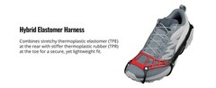 Kahtoola GHOST ULTRALIGHT MICROspikes Winter Traction, Ice Grips – Large, Lava