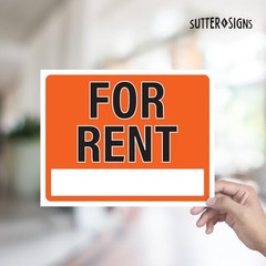 For Rent Sign 14×11, Plastic Sign for Home, Office, Rental, Commercial
