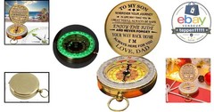 Luminous Compass Hiking Survival Retro Golden Pocket Compass