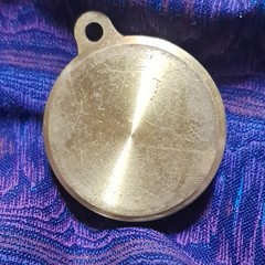 Mini Metal Button Pocket Compass Keychain w/ Loop, Gold & Black Hiking