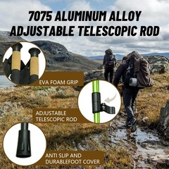 2 Pcs Trekking Poles,Aluminum Lightweight Collapsible Hiking Poles for Women,…
