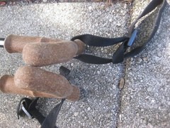 powerlock trekking staff for hiking,waiking in ice/snow/uneven ground.