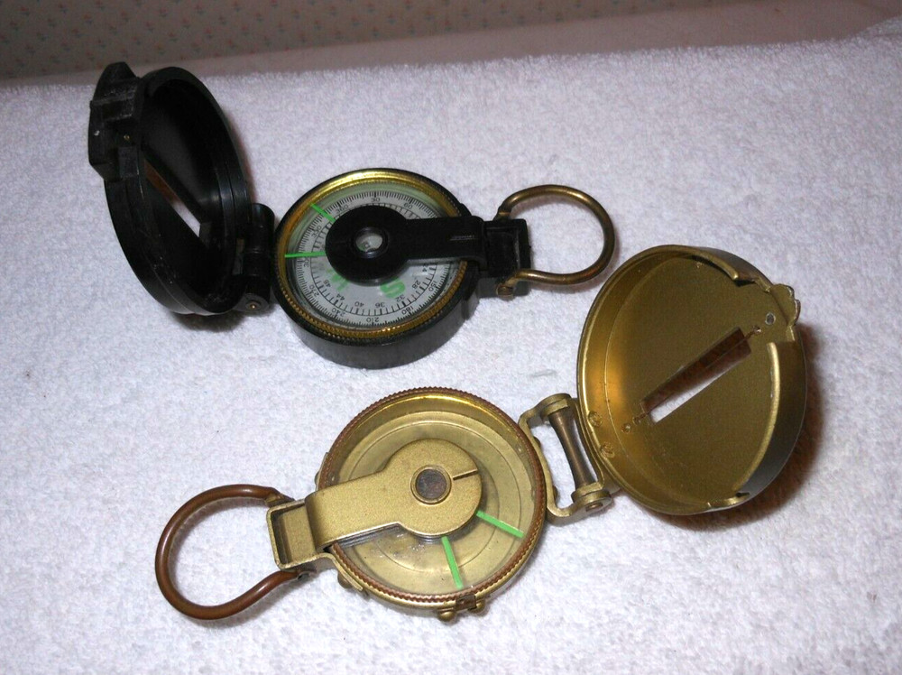 Vintage Lensatic Compass Precise Pathfinder & Engineer Lensatic Compass 1980’s