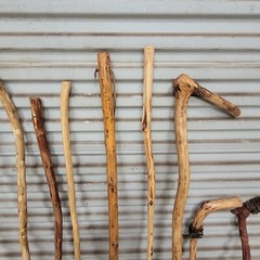 MANY NEW WALKING STICKS HIKING CAMPING STICKS CEDAR PINE EACH ONE CUSTOM MADE