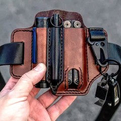 PU Leather man Sheath Multitool With Pen Holder Sheath EDC Pocket Organizer