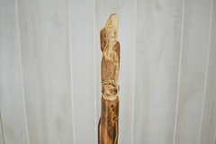 Walking Stick with Wolf Carving – Coyote – HardWood – Strong – Made in USA