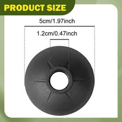 2 Pieces Walking Pole Mud Baskets Protector 12mm Hole Round Walking Rod