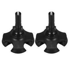 2Pcs Walker Pads Replacement Black Non Skid Foot Caps for Cane and Crutch Use