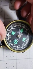 Engineer Academy Lensatic Compass Black Brass, Hiking, Camping, Vintage MCM