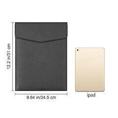 1 Piece PU Leather File Folder Vertical A4 Document Holder File Envelope Black