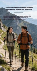 Folding Walking Stick Telescopic Adjustable Anti-slip Trekking Bluetooth Music
