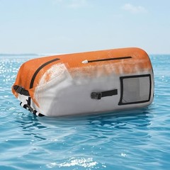 Waterproof Dry Bag Marine Dry Bags for Kayaking Hiking Gray Abstract 5L Orange
