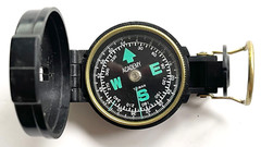 VINTAGE ENGINEER DIRECTIONAL LENSATIC POCKET COMPASS CAMPING ~ HUNTING ~ HIKING