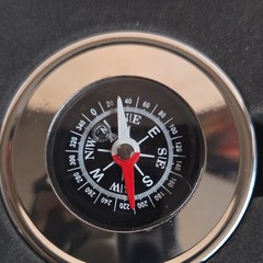Odyssey Metal Hiking Compass, Silver Black Directional Sensor