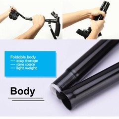 Folding LED Walking Stick Cane All-Terrain Pivoting Base Adjustable Black