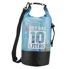 Dry Bag Waterproof for Men Women, 10L Lightweight Roll Top Dry Bag Dark blue