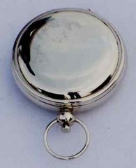 Silver Vintage Compass Handmade Solid Brass Hiking Camping Push Button Compass