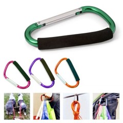 New 5 1/4 in Aluminum Carabiner Snap Hook w Soft Grip- Assorted Color