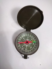 Fox Knives Bussola Compass 2″ Diameter Olive green Plastic Folding Case