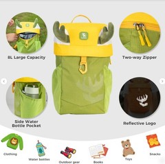 Qunature Children’s Backpack&Aluminum Hiking Trekking Poles Collapsible 51-100cm