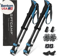 Hiking Sticks,2Pc Trekking Poles Collapsible Hiking Poles,Lightweight Folding Ad