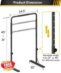 Lotspasie black Walking Pad Handlebar 31-45 Inch Adjustable