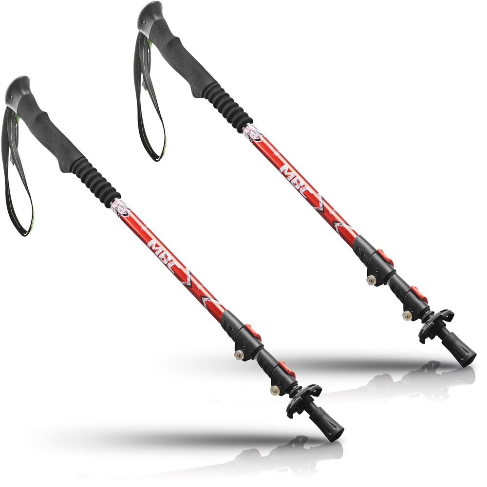 Wild Peak Trekking Poles Aluminum Adjustable Hiking Walking Sticks (Set of 2)