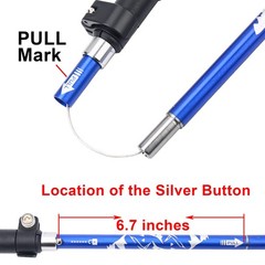 A ALAFEN Aluminum Collapsible Ultralight Travel 1 PC(1 Pole), P1_Blue