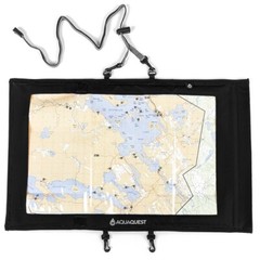 AquaQuest Trail Map Case – 100% Waterproof Document Dry Bag Holder – Black