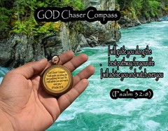 Solid Brass Directional Engraved Compass, Baptism Gifts for Boys Girls,Christian