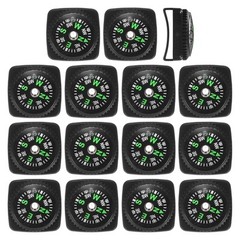 20mm Slip-On Wrist Compass [15PCS] – Hard Shell Liquid Filled Compass – [Black]