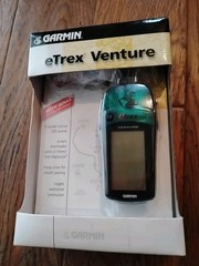 Garmin eTrex Venture Handheld Personal GPS Green In Box With Cord And Manual
