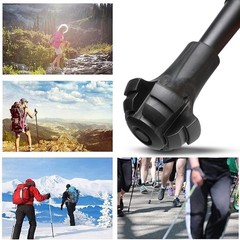 6Pcs Hiking Pole Tips – Rubber Feet for Walking Sticks & Trekking Poles, 11mm