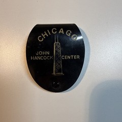 Vintage Collectible Double-Sided Day/Night Glass Compass, John Hancock Center