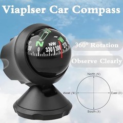 Compass for Car Dashboard Adjustable Navigation Guide Ball Portable Direction