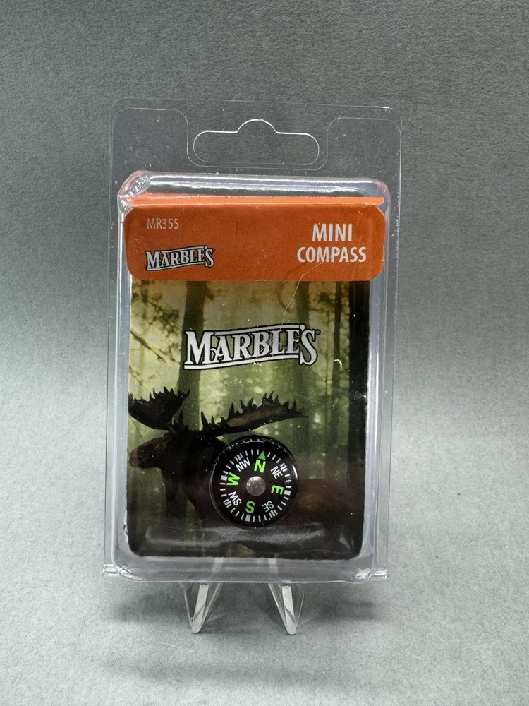 Marbles Mini Compass Glow in the Dark Fluorescent Markings Magnified Face 20mm