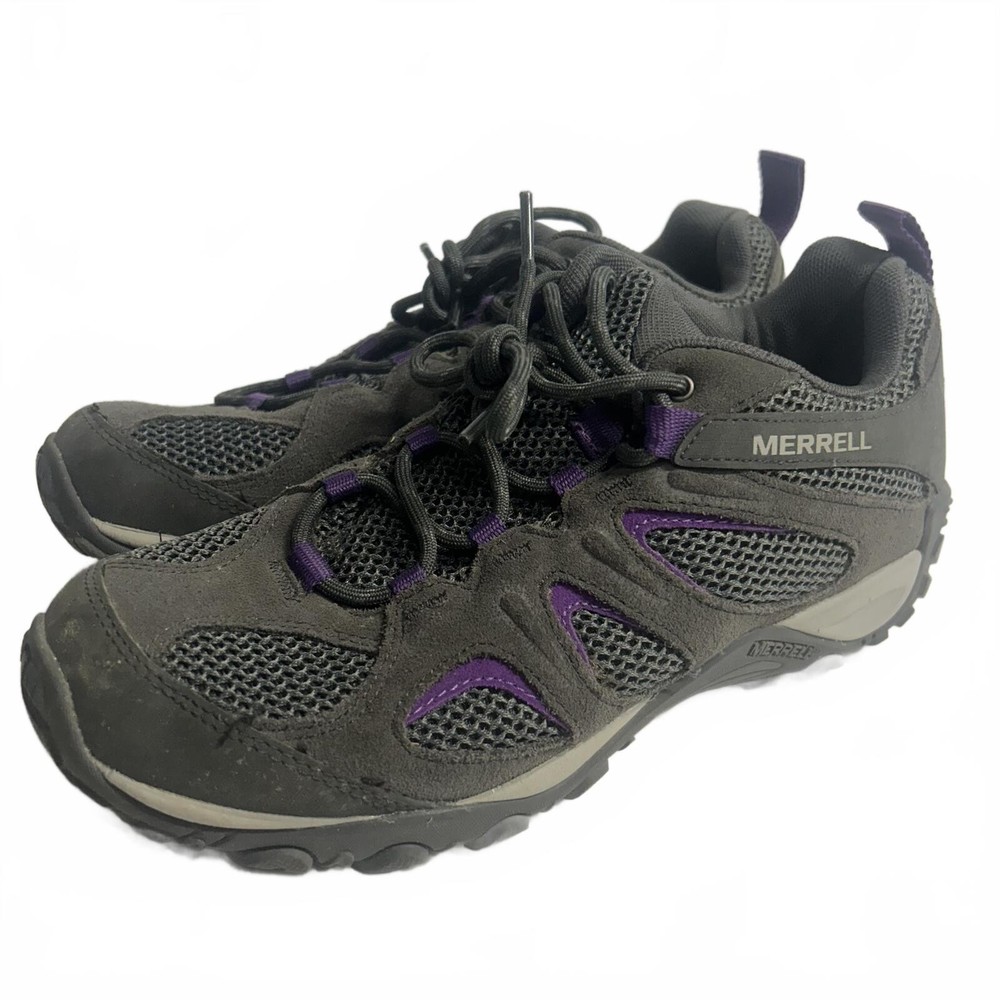 Merrell Women’s Gray Purple Trail Hiking Shoes Size 9