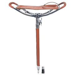 Outdoor Shooting Stick Spectator Japanese Adjustable Leather Walking Seat Tan