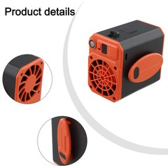 2400mAh Hanging Waist Fan with Power Bank LED Light Three Speed Cooling Device