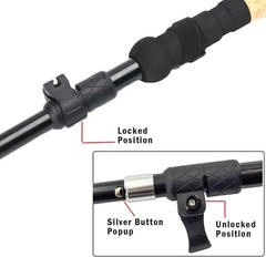 Ultralight 7.6oz 100% Carbon Fiber Trekking Poles 2-Pack Collapsible Anti-Shock