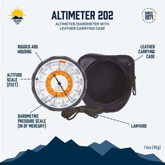 Sun Company Altimeter 202 – Battery-Free Altimeter and Barometer | Weather-Tr…