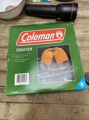 Coleman NOS Collectibles Dishes Salt Shaker Toaster Flashlights Lot Of (5)