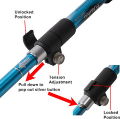 Lightweight Collapsible Trekking Pole – 7075 Aluminum Adjustable Walking Stick f