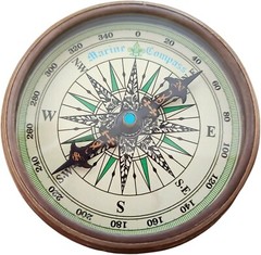 Go Confidently Compass Thoreau’s Quote Engraved Poem Compass with Leather case.
