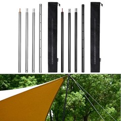 Compact 31MM Adjustable Aluminum Alloy Awning Pole Set for Travel Convenience