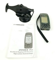 Lowrance iFinder Pro GPS+WAAS Receiver w/ Manual & Mount Fishing Hunting Tested