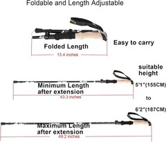 Ultralight 7075 Aluminum Trekking Pole – Adjustable, Foldable for Adventurers