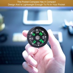 Lightweight Pocket Oil Filled Button Compass, Portable (Green)